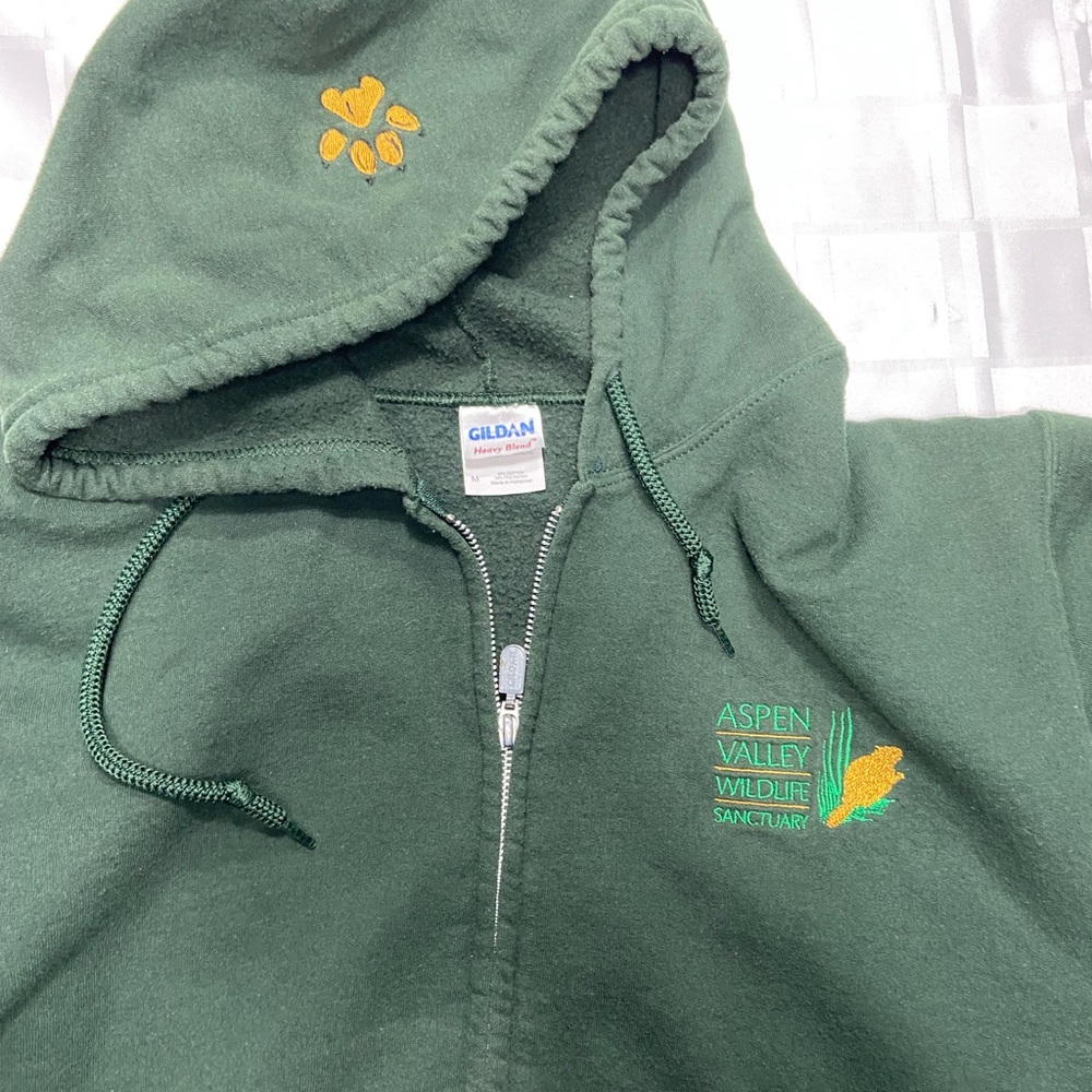 Vintage Green Aspen Valley Sanctuary Zip-Up Hoodie